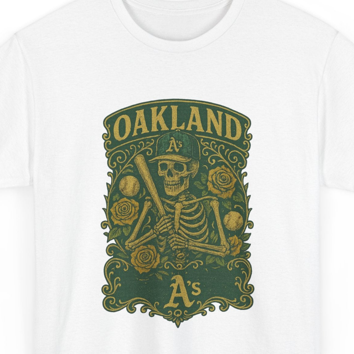 Oakland Baseball Retro Poster Art T-shirt