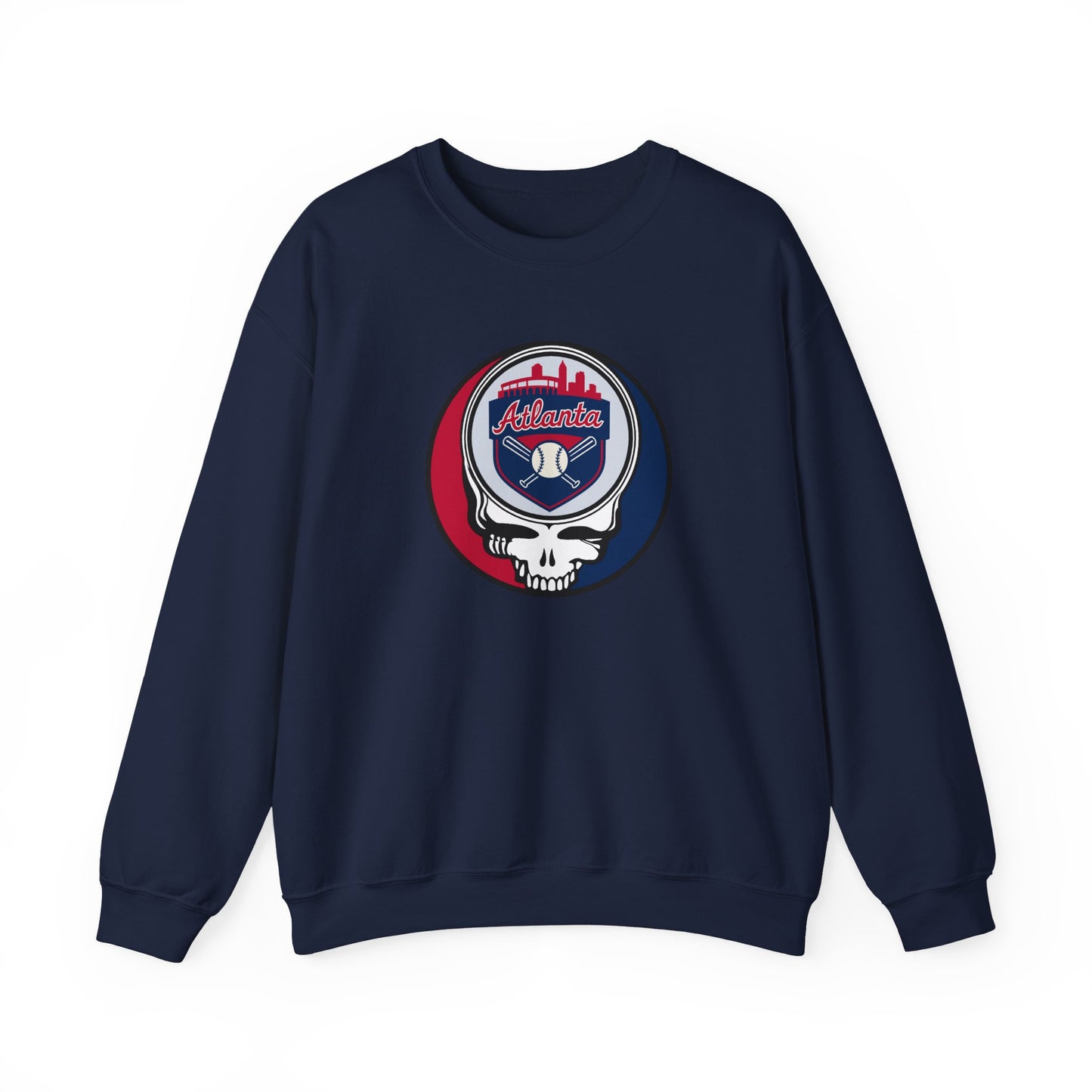 Atlanta Braves Stealie Grateful Dead Crewneck Sweatshirt - MLB