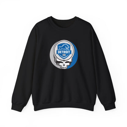 Detroit Football Grateful Dead Stealie Crewneck Sweatshirt