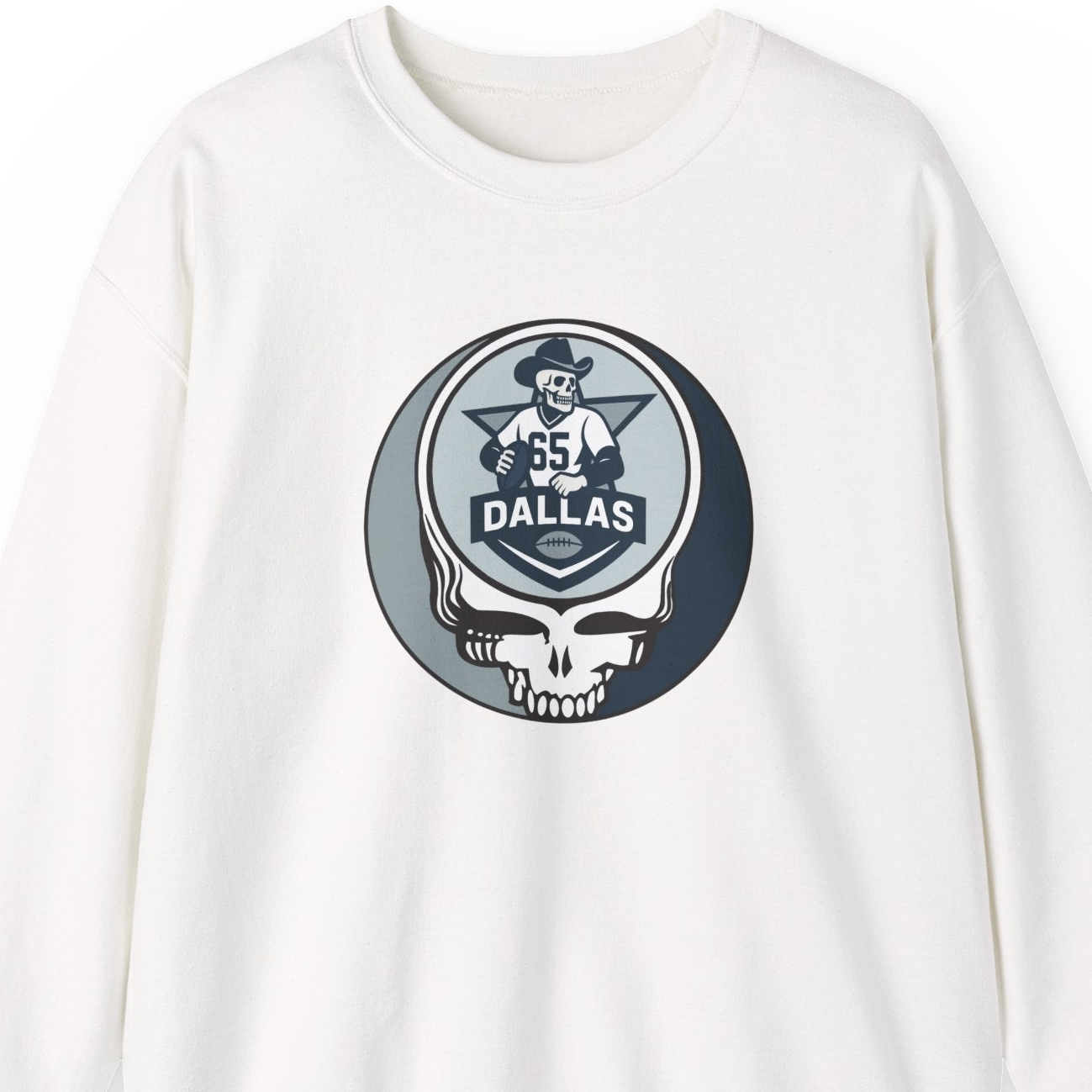 Dallas Football Grateful Dead Stealie Crewneck Sweatshirt - NFL