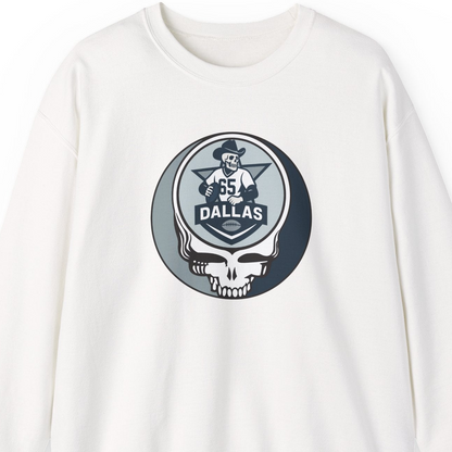 Dallas Football Grateful Dead Stealie Crewneck Sweatshirt - NFL