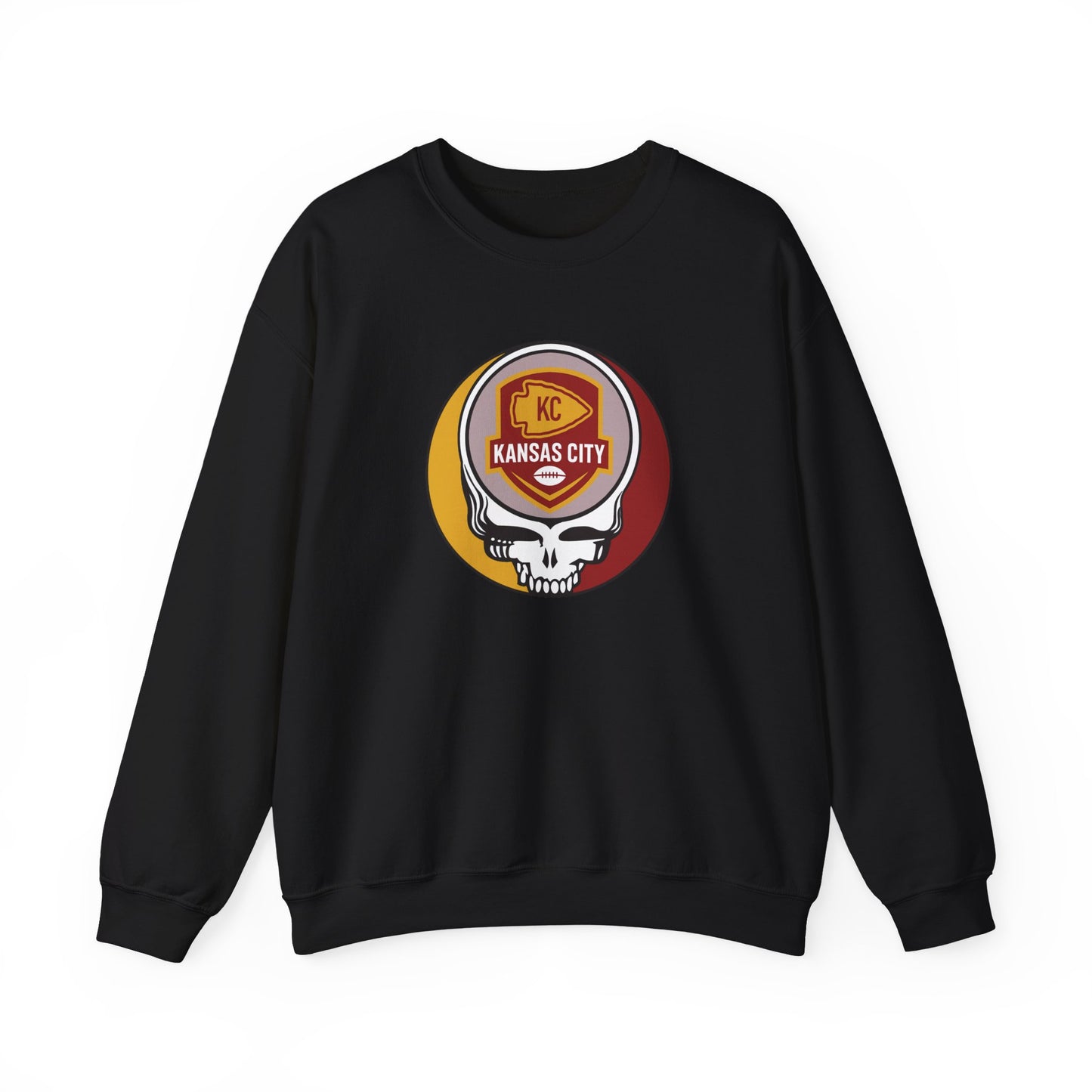 Kansas City Football Grateful Dead Stealie Crewneck Sweatshirt - NFL