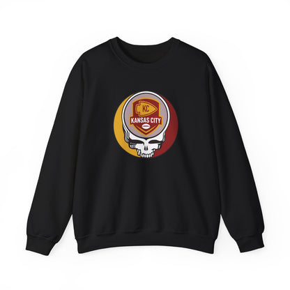 Kansas City Football Grateful Dead Stealie Crewneck Sweatshirt - NFL