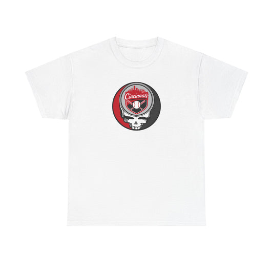 Cincinnati Reds Grateful Dead Steal Your Face T-Shirt - MLB