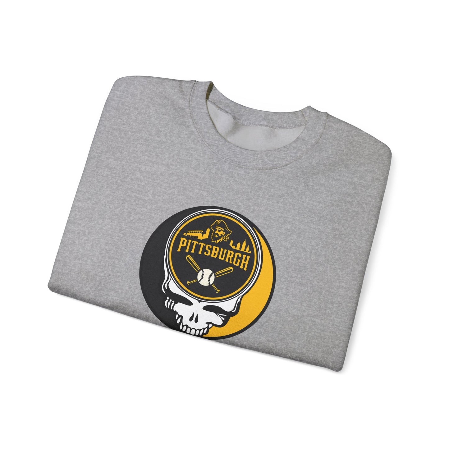 Pittsburgh Pirates Grateful Dead Stealie Crewneck Sweatshirt - MLB