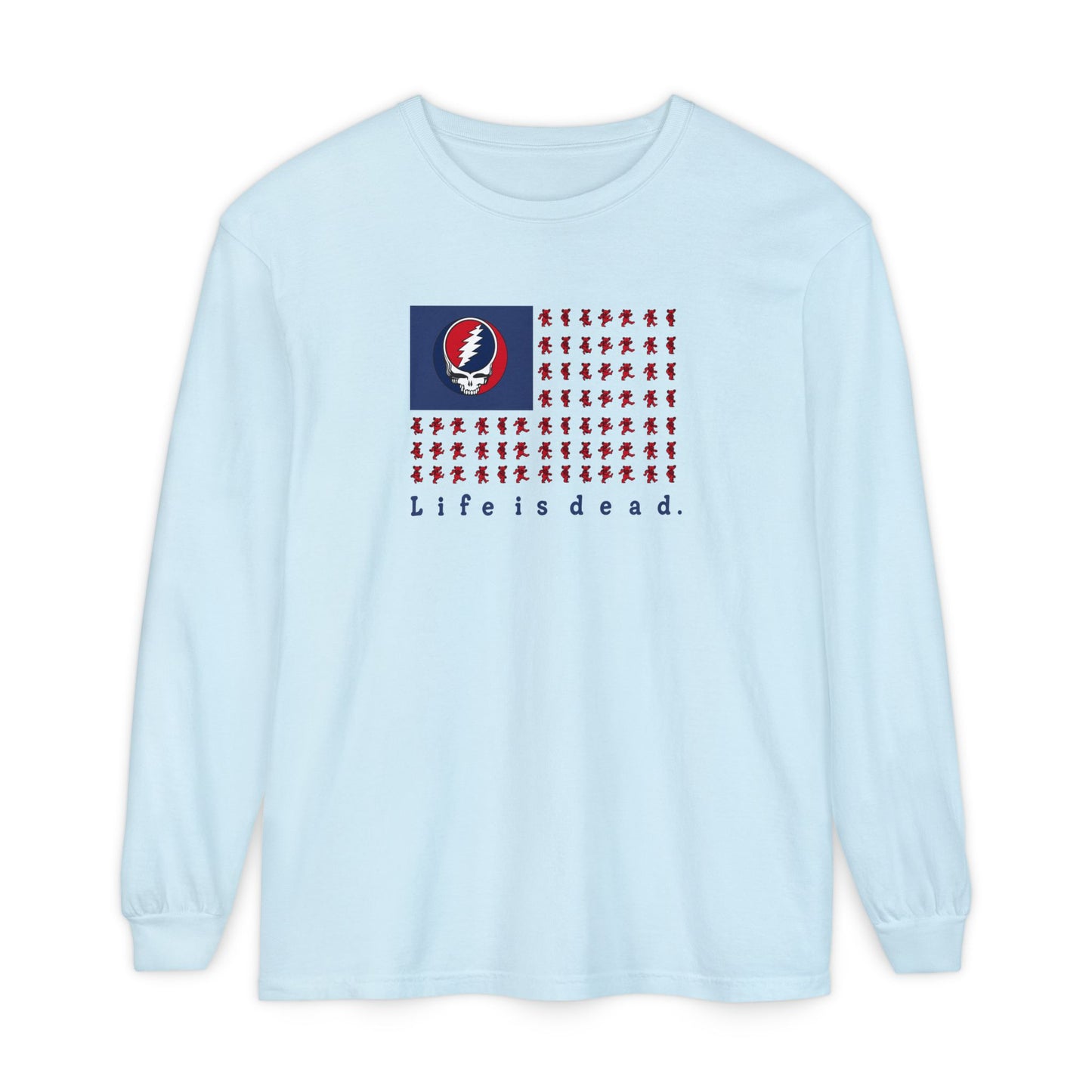 Stealie & Bears Flag Vineyard Collection Garment-Dyed Long Sleeve