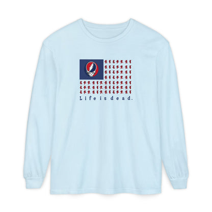 Stealie & Bears Flag Vineyard Collection Garment-Dyed Long Sleeve