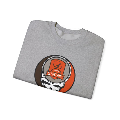 Cleveland Football Grateful Dead Stealie Crewneck Sweatshirt - NFL