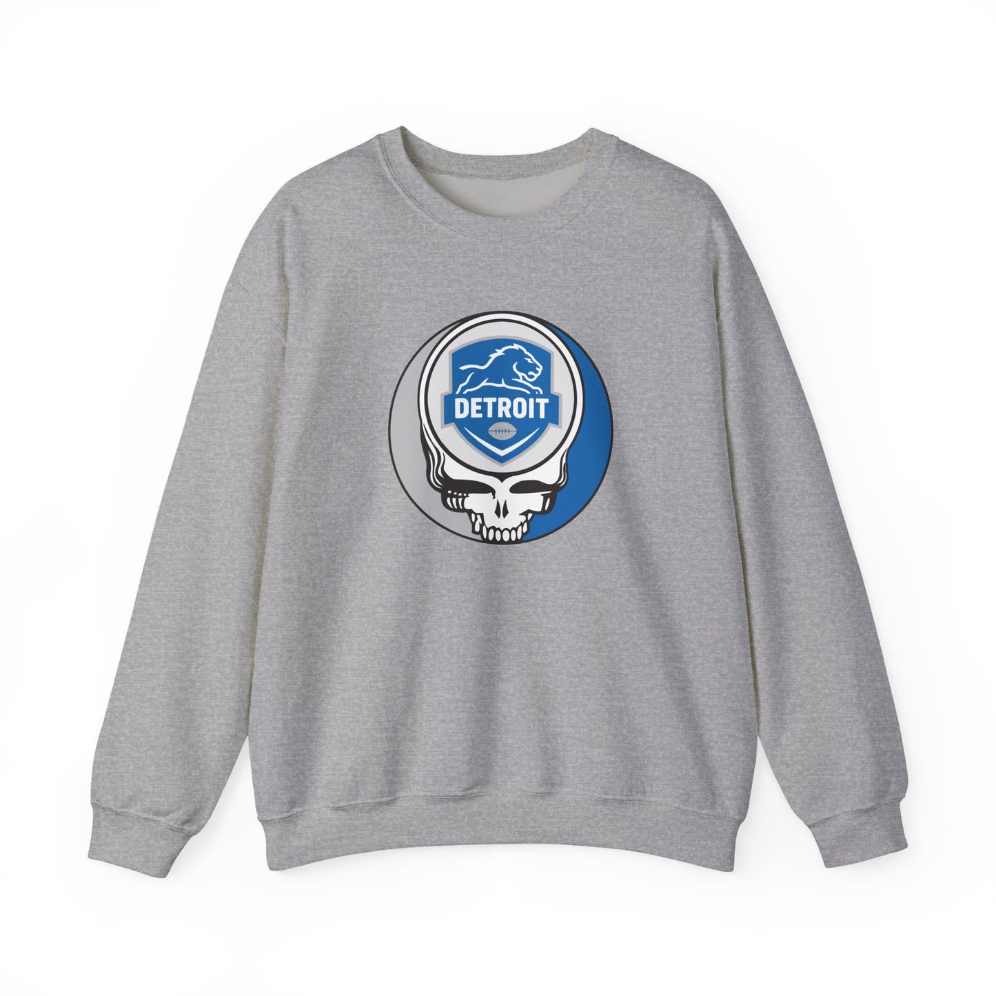 Detroit Football Grateful Dead Stealie Crewneck Sweatshirt