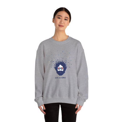 Jerry's Bursting With Music | Life is dead. Crewneck Sweatshirt