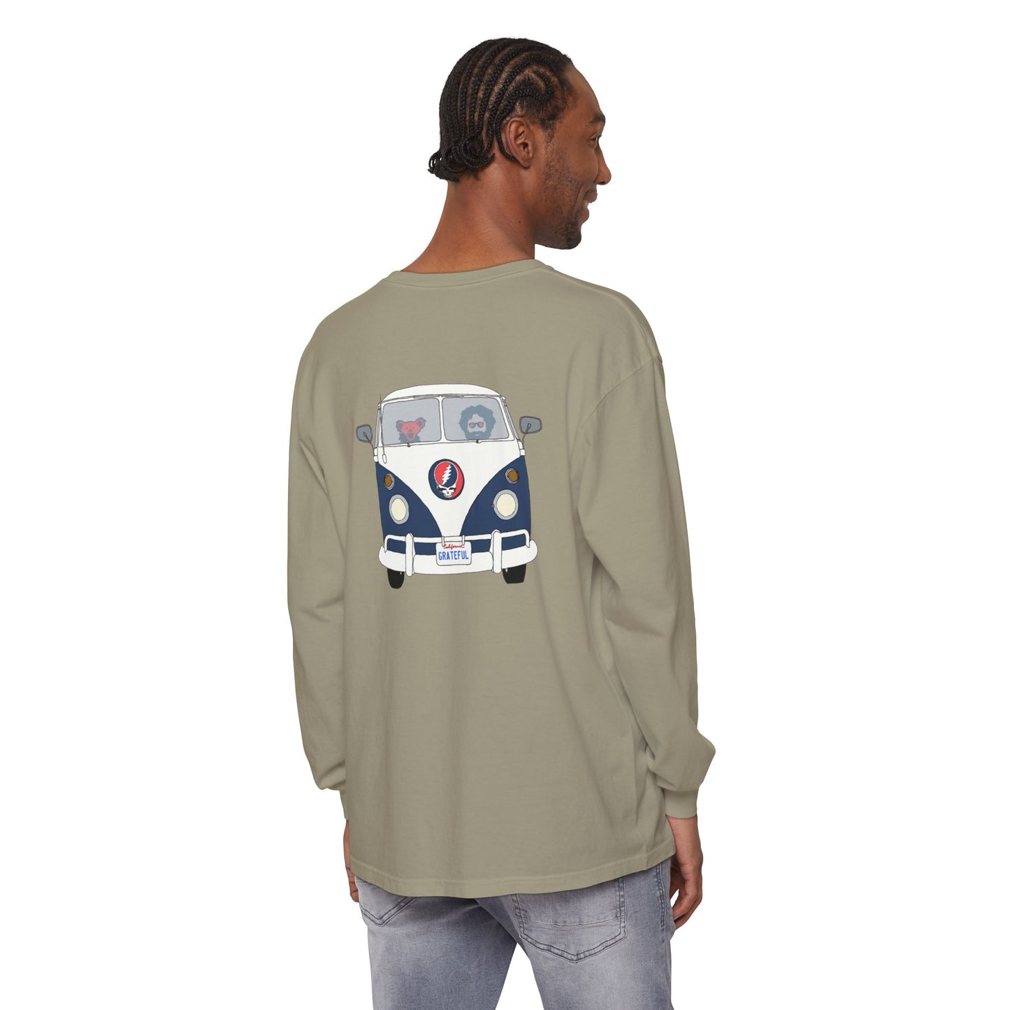 Jerry's Takin' The Bus Two-Sided Vineyard Collection Garment-dyed Long Sleeve T-Shirt