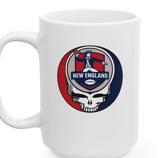 New England Football Stealie Ceramic Coffee Mug - NFL