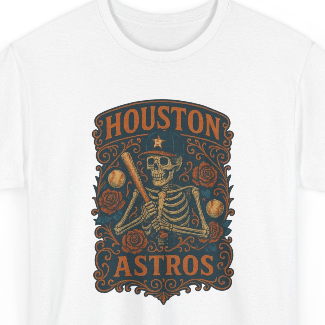 Houston Baseball Retro Poster Art T-shirt