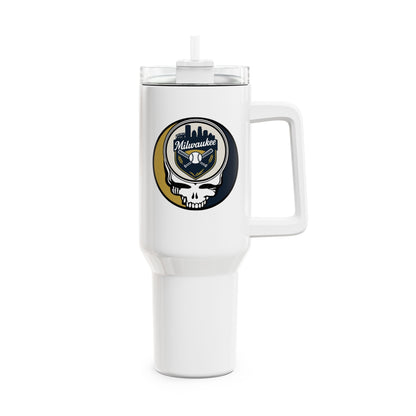 Milwaukee Brewers "Fat Man" Tumbler,  Double Insulated 40oz Travel Mug