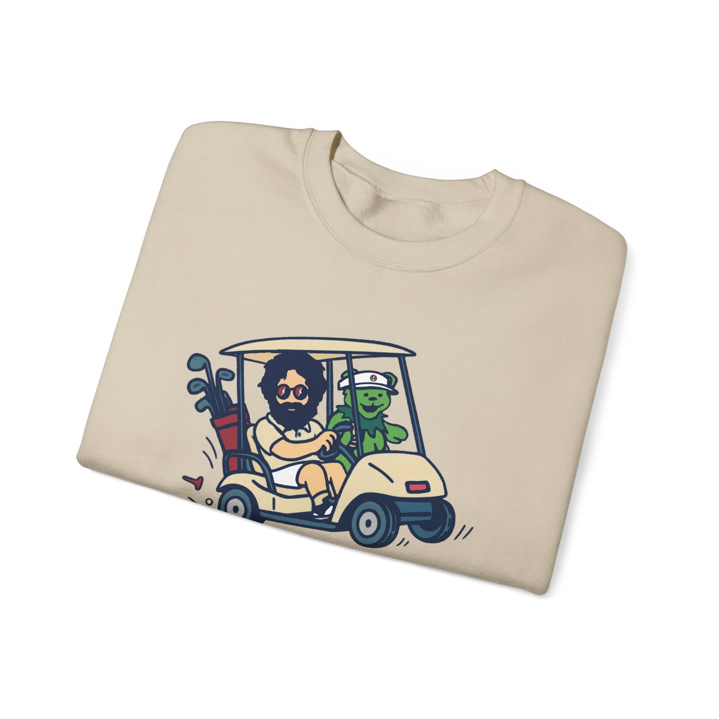 Joy Ridin' Jerry and The Bear | Life is dead. Crewneck Sweatshirt