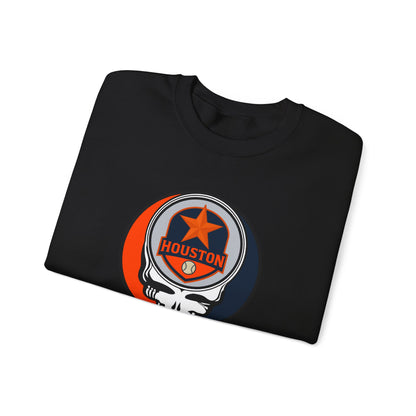 Houston Astros Stealie Grateful Dead Crewneck Sweatshirt - MLB