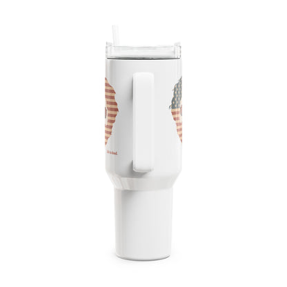 Stars and Stripes Jerry Life is dead. "Fat Man" Tumbler,  Double Insulated 40oz Travel Mug