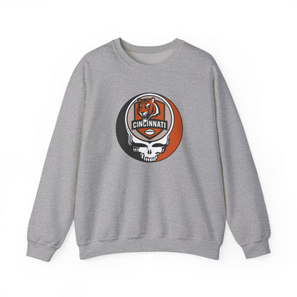 Cincinnati Football Grateful Dead Stealie Crewneck Sweatshirt - NFL