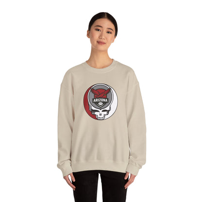 Arizona Cardinals Grateful Dead Stealie Crewneck Sweatshirt