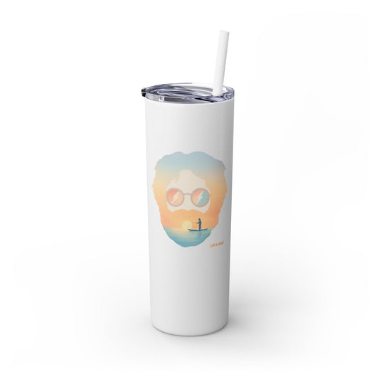 Tropical Jerry - Life is dead. Skinny Tumbler with Straw, 20oz