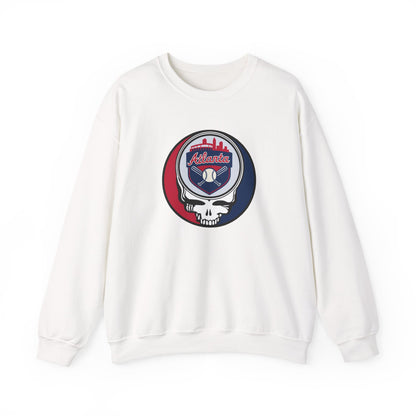 Atlanta Braves Stealie Grateful Dead Crewneck Sweatshirt - MLB