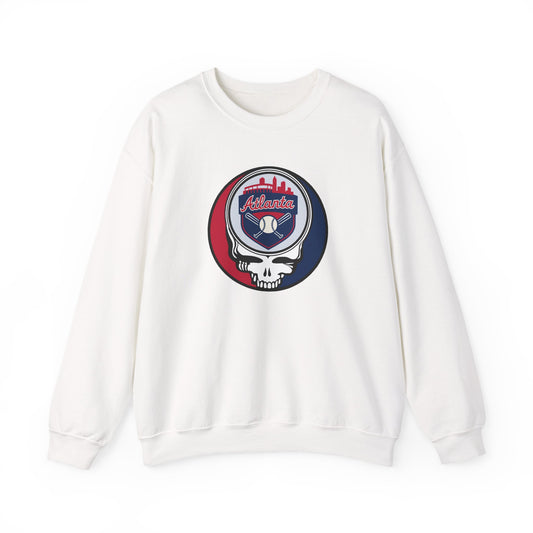 Atlanta Braves Stealie Grateful Dead Crewneck Sweatshirt - MLB