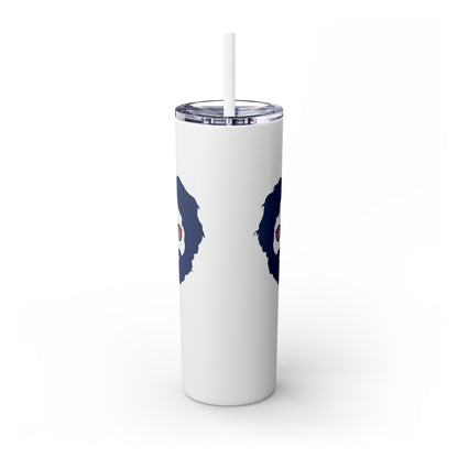 Jerry Garcia - Life is dead. Skinny Tumbler with Straw, 20oz