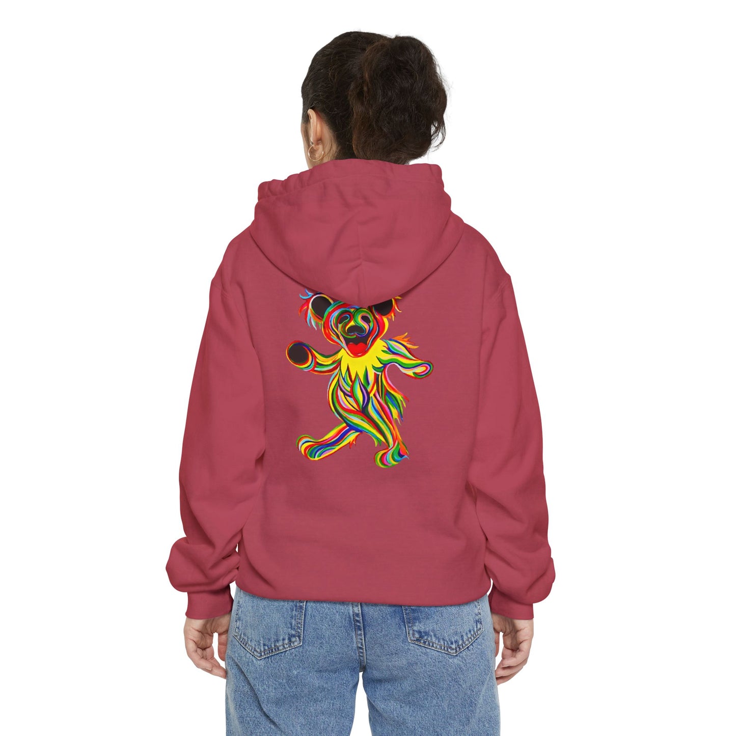 Tie-Dye Bear Vineyard Collection Unisex Garment-Dyed Hoodie