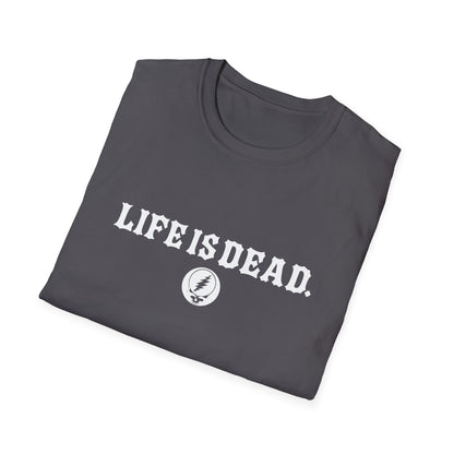Shreddin' Jerry - Life is dead. Two-Sided Print Grateful Dead TShirt