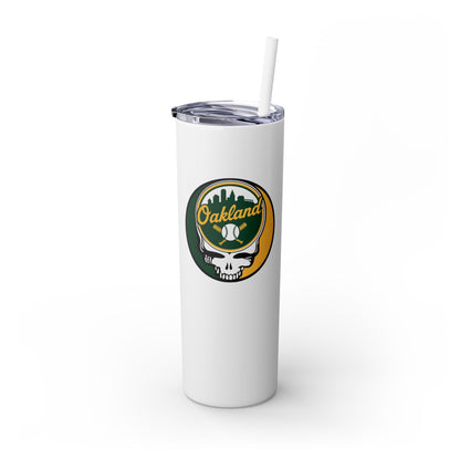 Oakland A's Skinny Tumbler with Straw, 20oz