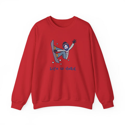 Snowboardin' Jerry | Life is dead. Crewneck Sweatshirt