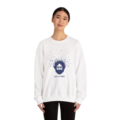 Jerry's Bursting With Music | Life is dead. Crewneck Sweatshirt
