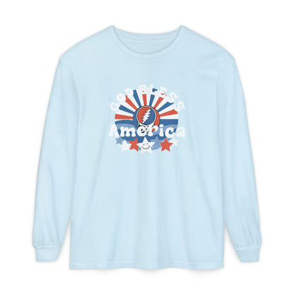 God Bless America Vineyard Collection Garment-Dyed Long Sleeve