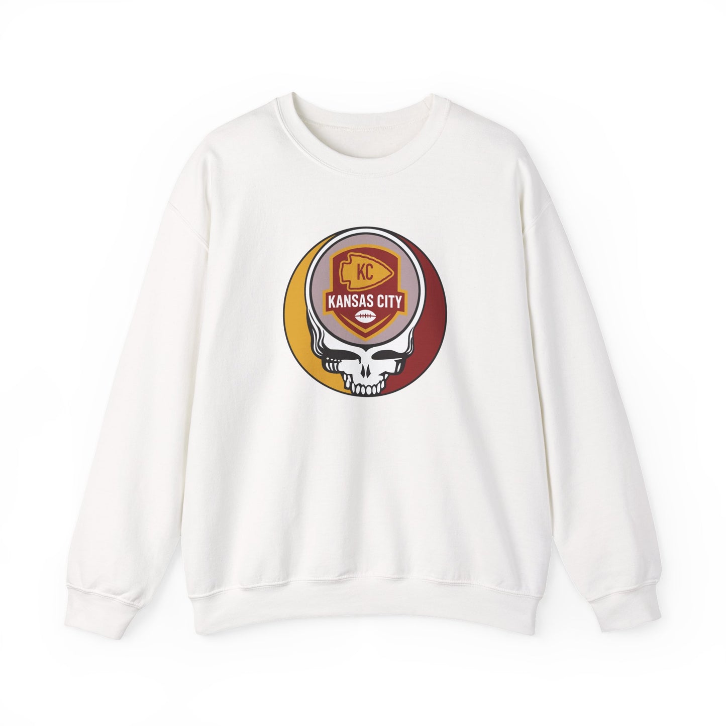 Kansas City Football Grateful Dead Stealie Crewneck Sweatshirt - NFL