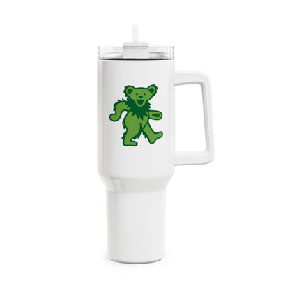 Green Dancing Bear "Fat Man" Tumbler,  Double Insulated 40oz Travel Mug