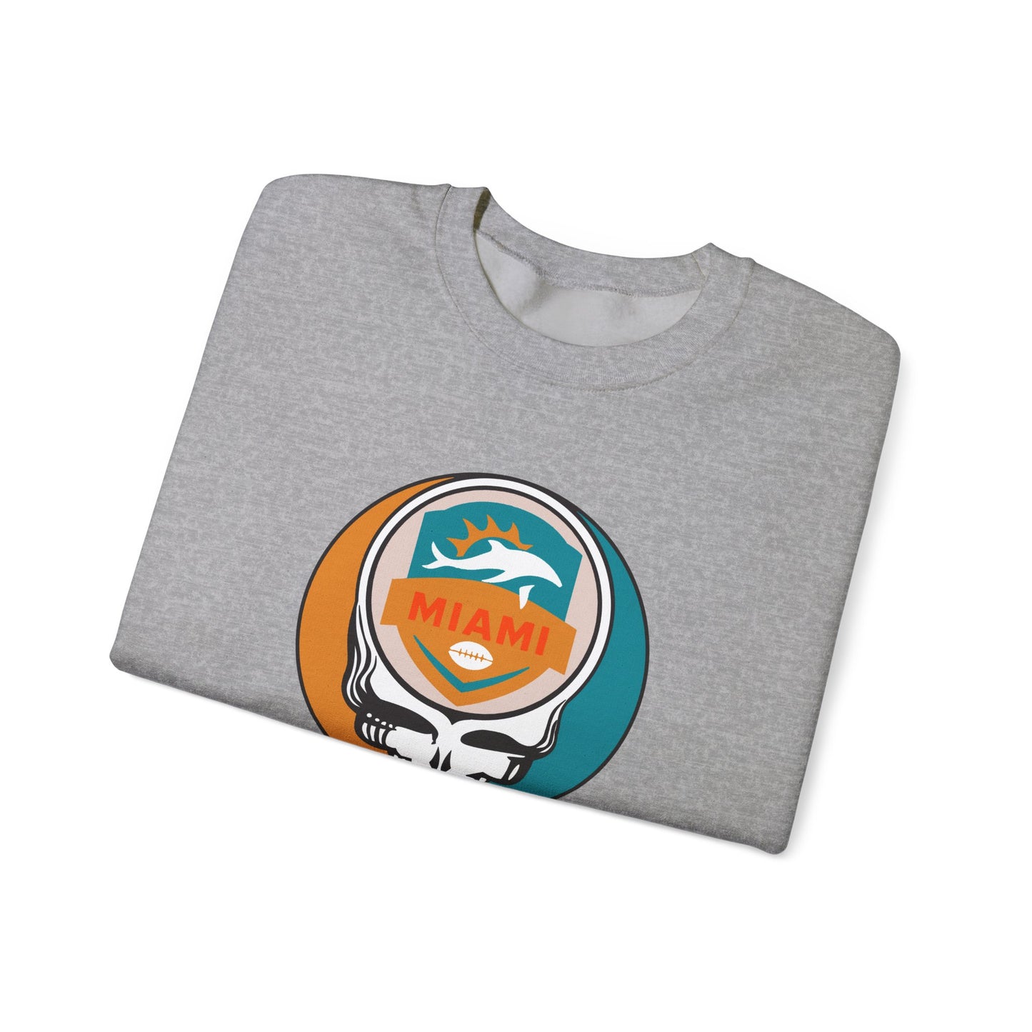 Miami Football Grateful Dead Stealie Crewneck Sweatshirt - NFL