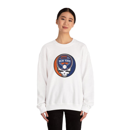 New York Mets Grateful Dead Stealie Crewneck Sweatshirt - MLB