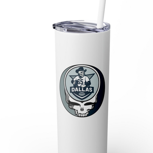 Dallas Football Stealie Skinny Tumbler with Straw, 20oz - NFL