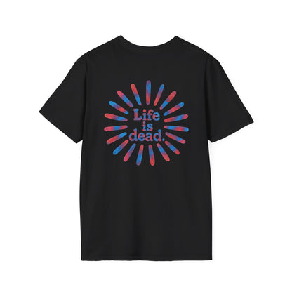 Tie Dye Sunburst and Jerry Life is dead. Grateful Dead T-Shirt