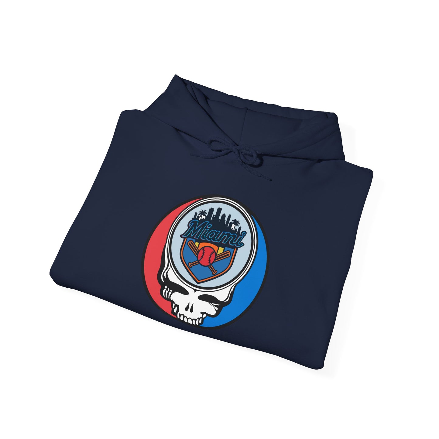 Miami Marlins Grateful Dead Unisex Heavy Blend Hoodie - Hooded Sweatshirt