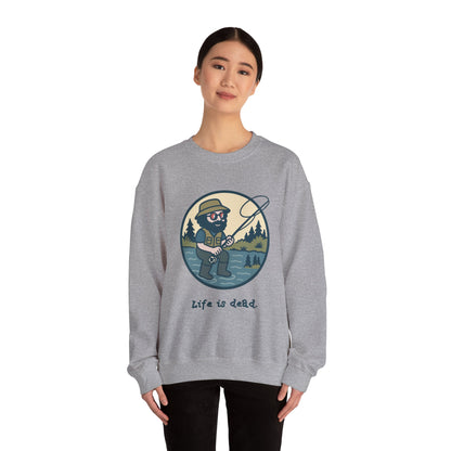 Fly Fishin' Jerry | Life is dead. Crewneck Sweatshirt