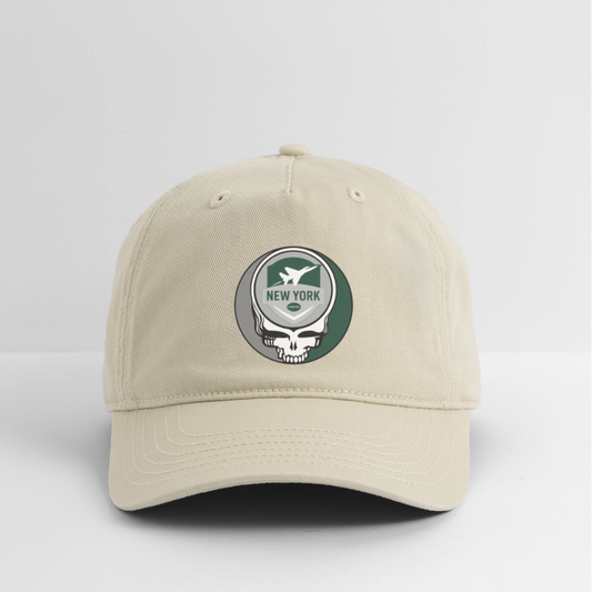 Gridiron Edition | New York Jets Stealie Baseball Dad Hat - khaki