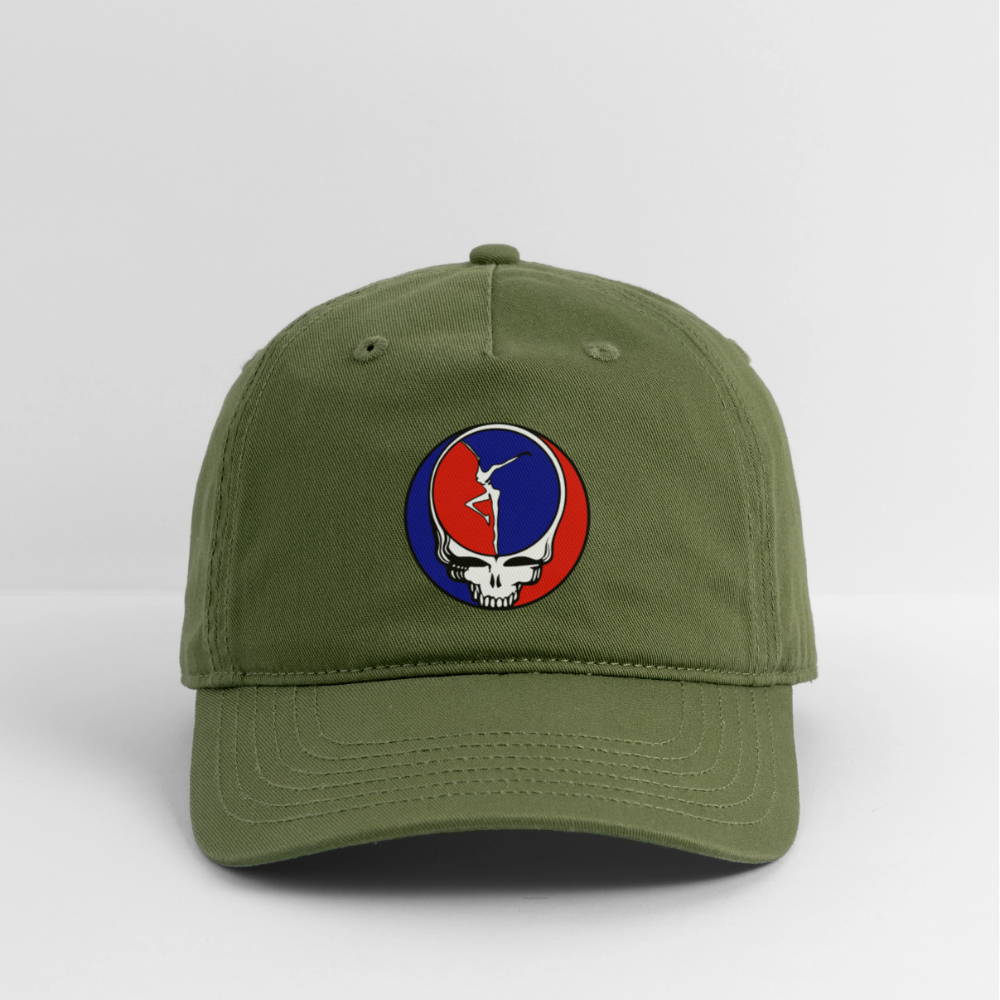 Fire Dancer Organic Baseball Cap - olive green
