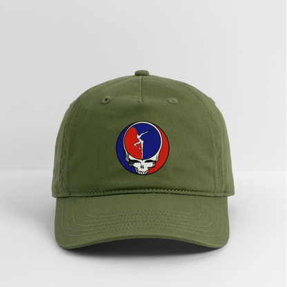 Fire Dancer Organic Baseball Cap - olive green
