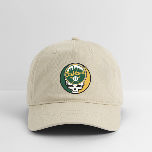 Ball Park Edition | Oakland A's Stealie Baseball Dad Hat - khaki
