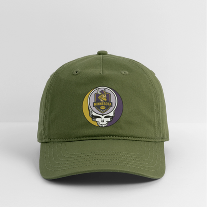 Gridiron Edition | Minnesota Vikings Stealie Baseball Dad Hat - olive green