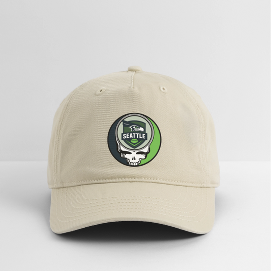 Gridiron Edition | Seattle Seahawks Stealie Baseball Dad Hat - khaki