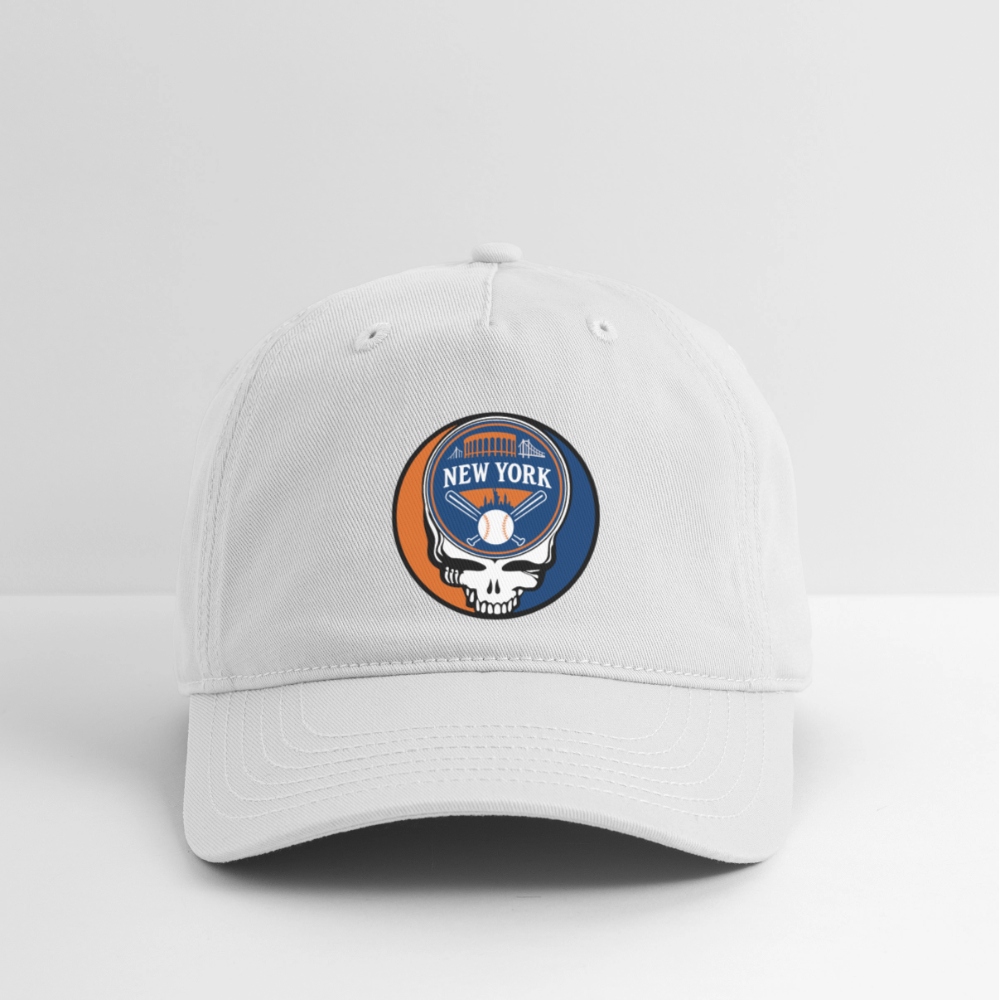 Ball Park Edition | New York Mets Stealie Baseball Dad Hat - white
