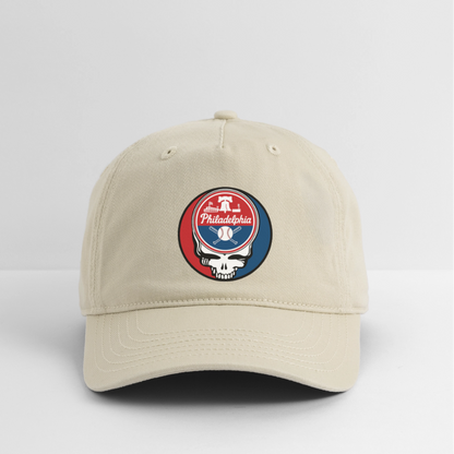 Ball Park Edition | Philadelphia Phillies Stealie Baseball Dad Hat - khaki