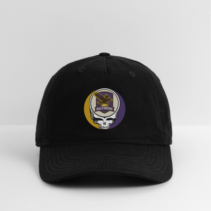 Gridiron Edition | Baltimore Ravens Stealie Baseball Dad Hat - black